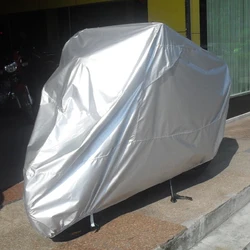 XXXL Silver Motorcycle Cover Waterproof Dustproof Anti-UV Outdoor Motorbike Rain Cover For Harley Davidson Street Glide Touring