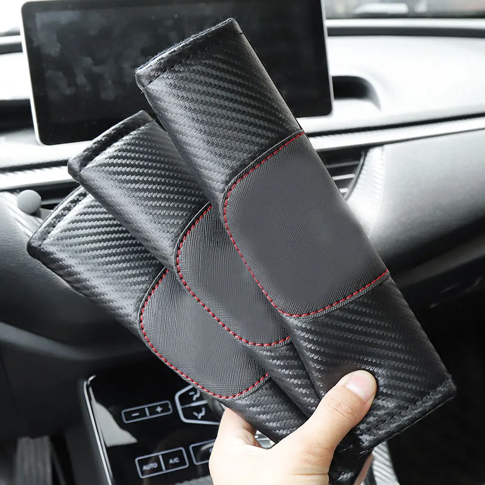 

Seat Belt PU Leather Safety Belt Shoulder Cover Breathable Protection Seat Belt Padding Pad Auto Interior Car Accessories