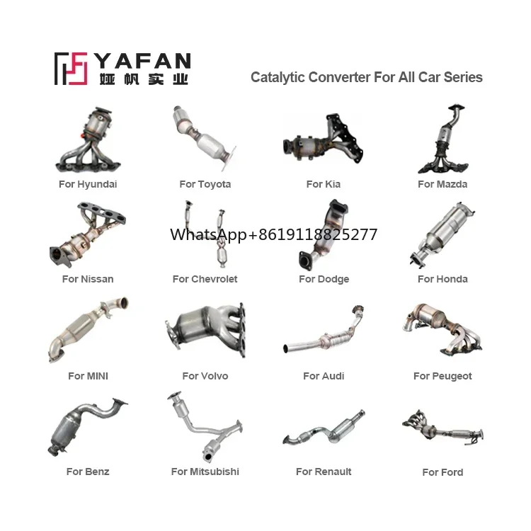 Car Exhaust System For MINI Hyundai Benz Toyota Honda Geely Suzuki Universal Catalytic Converters Three Way Catalytic Converter