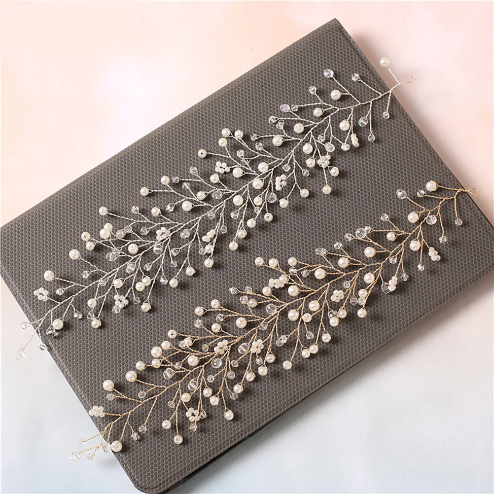 

1pc Pearl Headband Delicate Bridal Headdress Simple Hair Band Elegant Wedding Party Photo Props Accessories For Women Silver