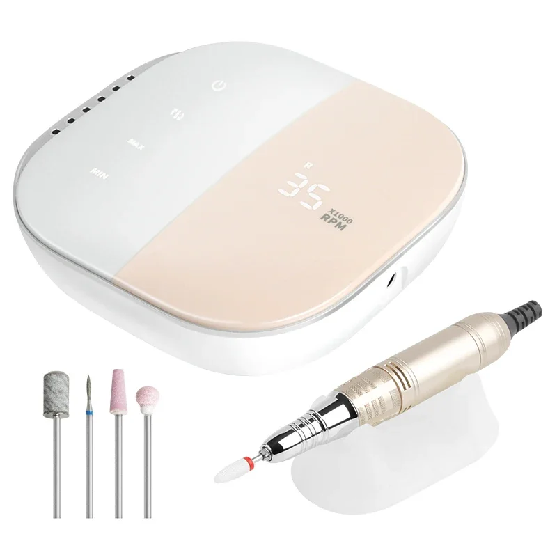 Portátil conveniente máquina elétrica prego broca, unhas Art Tool Set, Manicure Pedicure, 35000