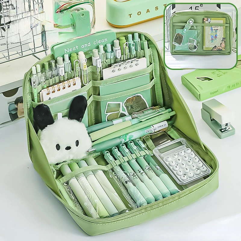 12 Layer Ultra-large Capacity Pencil Bag Aesthetic School Box Stationery Supplies Pen Case Zipper Pencil Pouch School Supplies