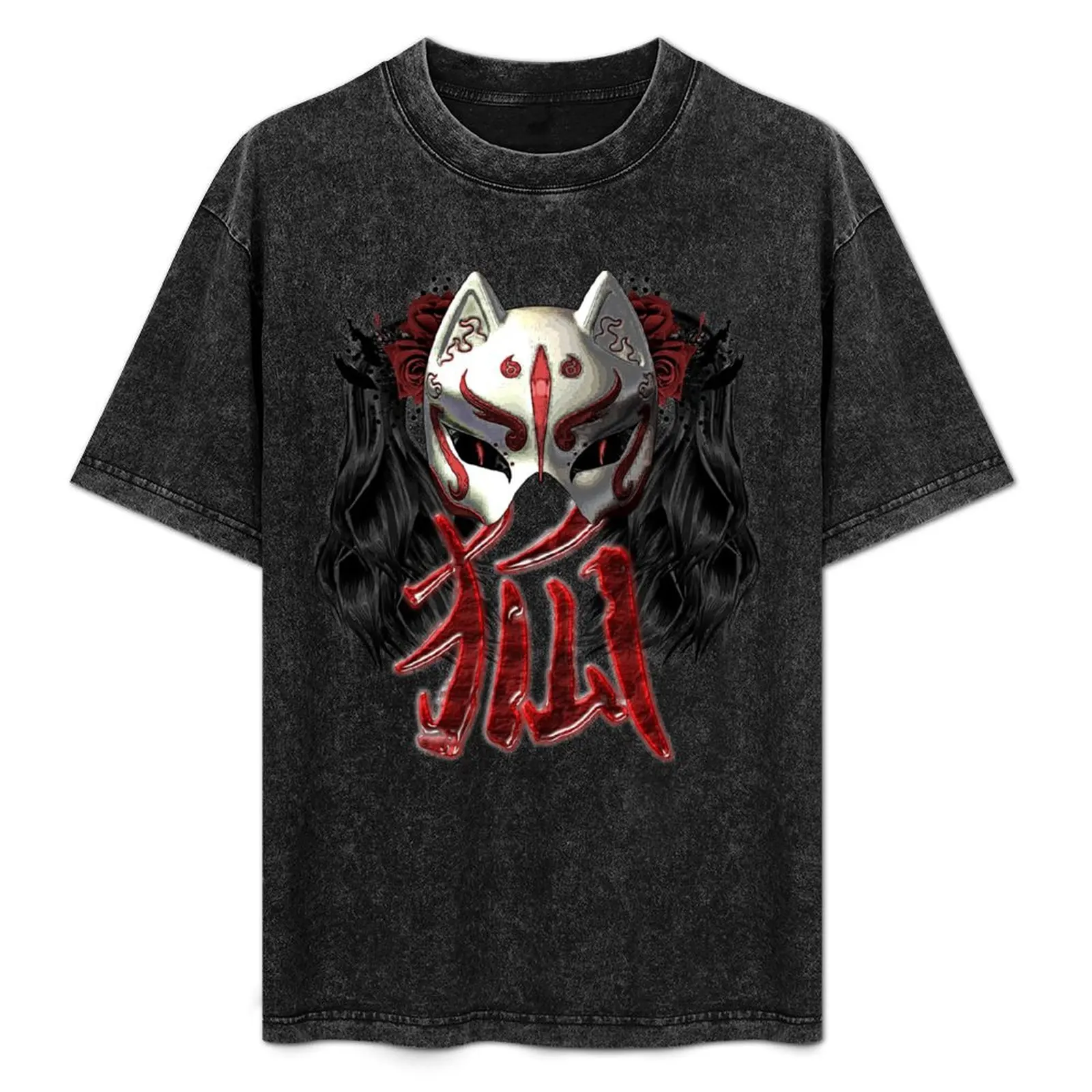 

KITSUNE WARRIOR T-Shirt man t shirts graphic cotton t shirt pack t shirts for man graphic funny man shirt cotton T-Shirt