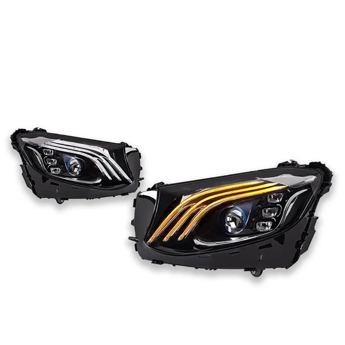 نوع أضواء السيارة لبنز GLC W253 2016-2019 المصباح LED Projetor رئيس مصباح النهار تشغيل ضوء اكسسوارات السيارات