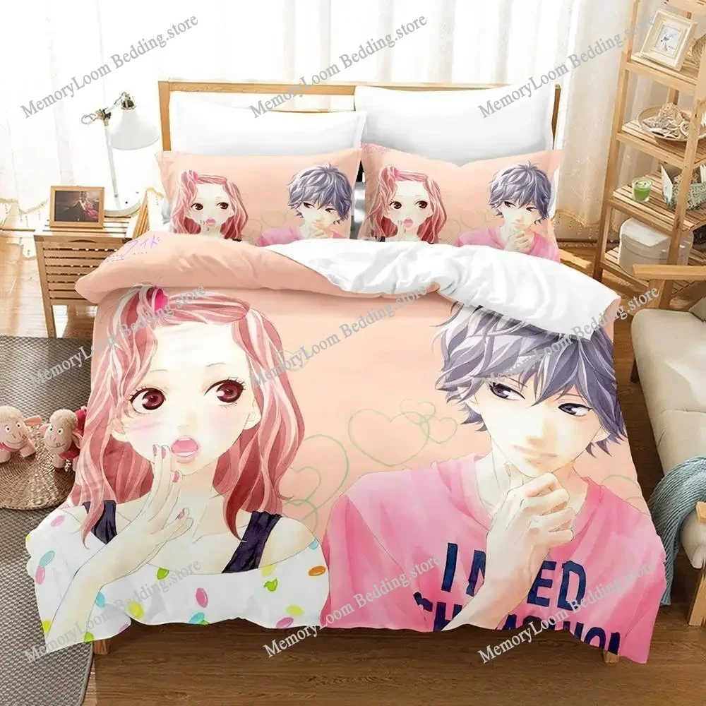 

Ao Haru Ride Modern Bedding Set Single-Twin-Full-Queen-King Size Adult Kid Bedroom Breathable Duvet Cover 3D Print Vibrant Anime