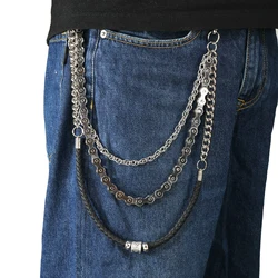 1 piece Hip-hop personality metal pants chain dress decoration chain Men's Accessories