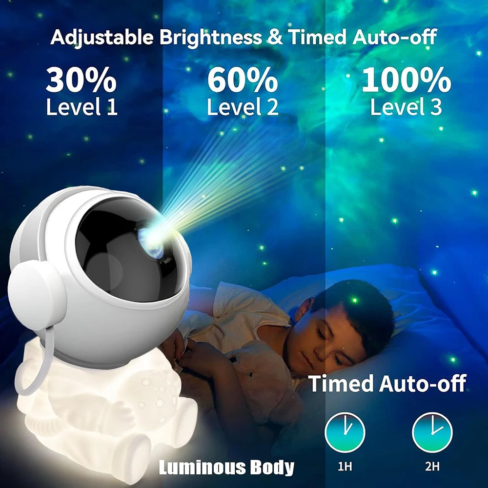 Astronaut Starry Sky Projection Lamp Starry Sky Atmosphere Night Light Astronaut Nebula Projector Lamp