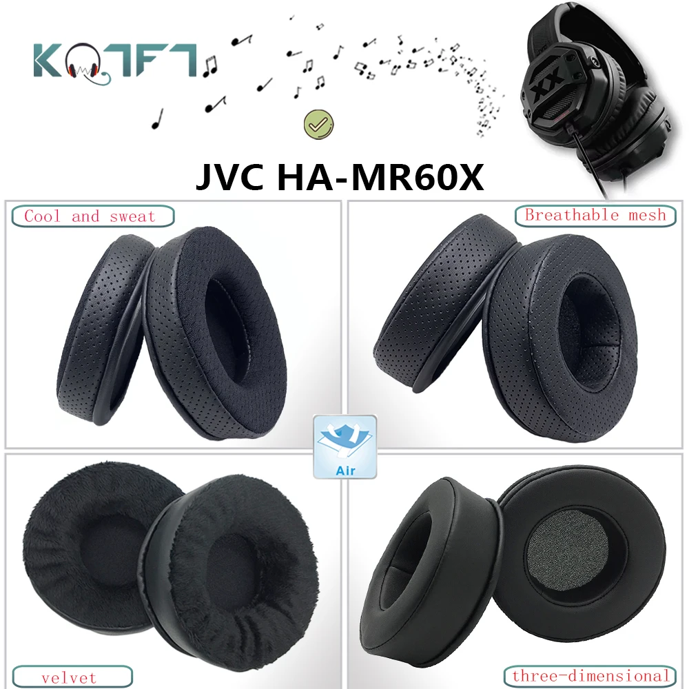 

KQTFT Velvet Replacement EarPads for JVC HA-MR60X HAMR60X HA MR60X Headphones Ear Pads Parts Earmuff Cover Cushion Cups