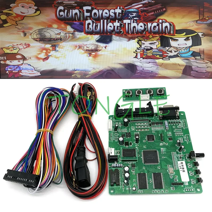 

Gun Forest Bullet The Rain Main Board with Wires and Setting Plate for DIY Children Coin Operated Kiddy Arcade Machine