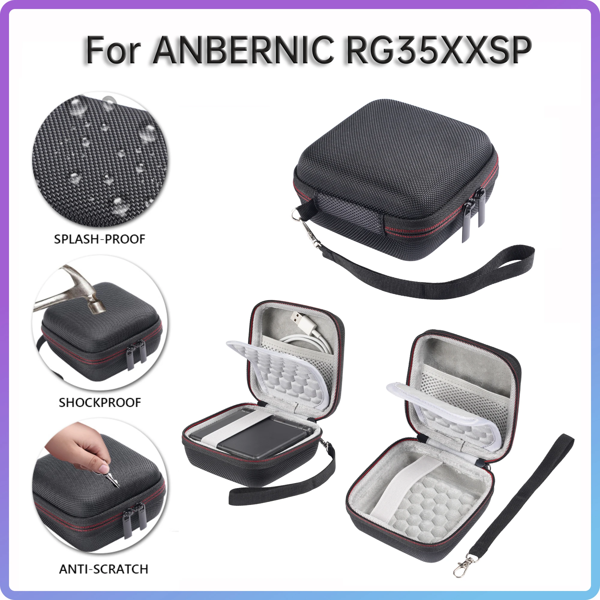 

Storage Case For ANBERNIC RG35XXSP Gaming Accessories Portable Gamepad Organizer Pouch RG35XXSP Retro Game Console Carrying Bag