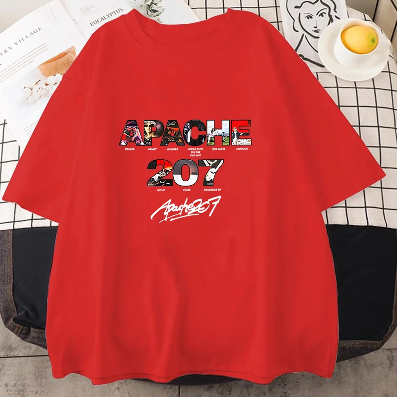 Sommer 2026 Neues Apache 207 Musiker T-Shirt für Herren und Damen – Stylisches bedrucktes Rundhals-T-Shirt für Unisex Street Harajuku Loose Tee – Detail 4