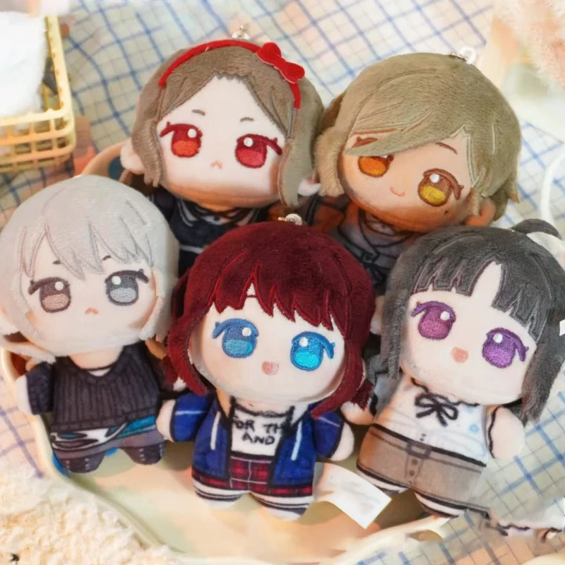 Llavero de peluche Girls Band Cry, versión Q de Nina, Momoka, Subaru, Tomo, Mio, muñeco de peluche, colgante, juguete suave coleccionable de anime, adorno para bolso