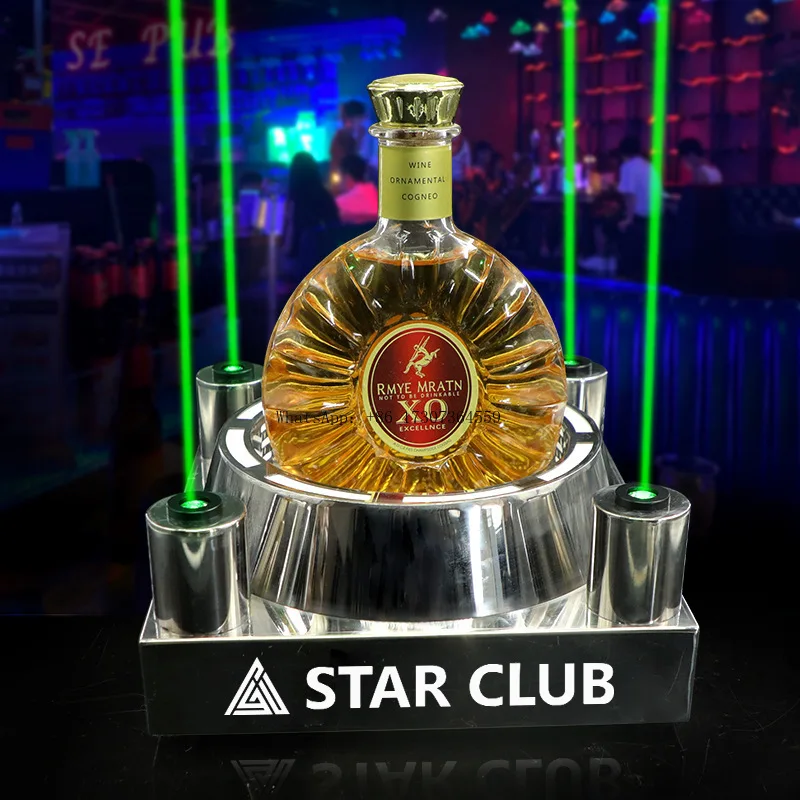 Bar Ktv Portabottiglie Luminoso Xo Espositore Straniero Supporto Led Con Base Luminosa Straniera Per Champagne In Acciaio Inossidabile