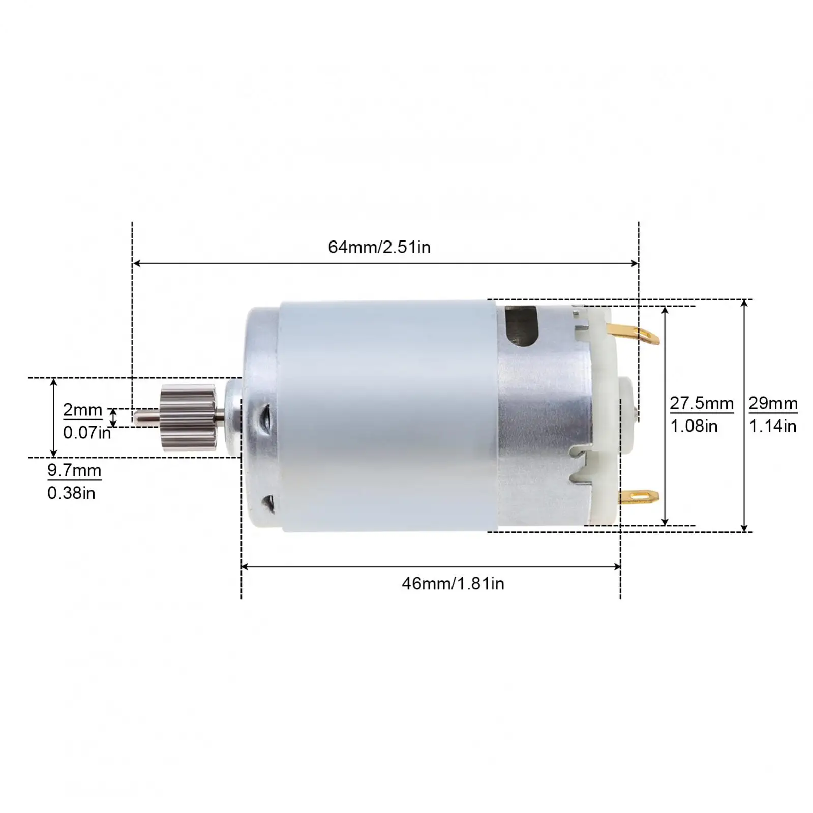 390 DC Motor 12 Teeth 3.7V 3500RPM High Speed Large Torque Mini Motors for Electric Brush / Small Home Appliances