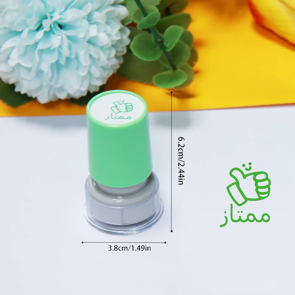 5 sets of colorful Arabic teacher self-Arabic seals, the best, excellent and well-done round teacher seals, for classroom gradin