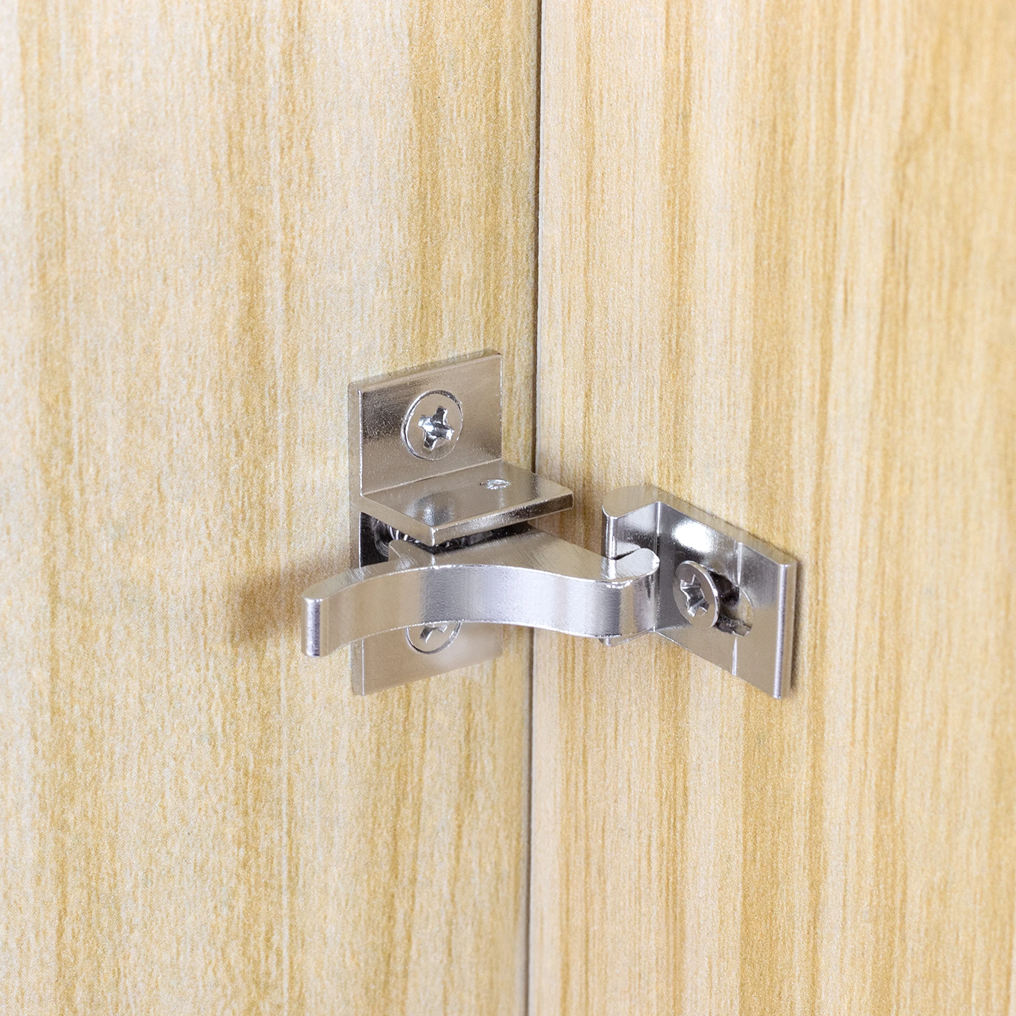 Brass Cabinet Door Catch Security Elbow Latch Lock Metal Closure for Window Drawer Closet Furniture Wooden Sliding Doors