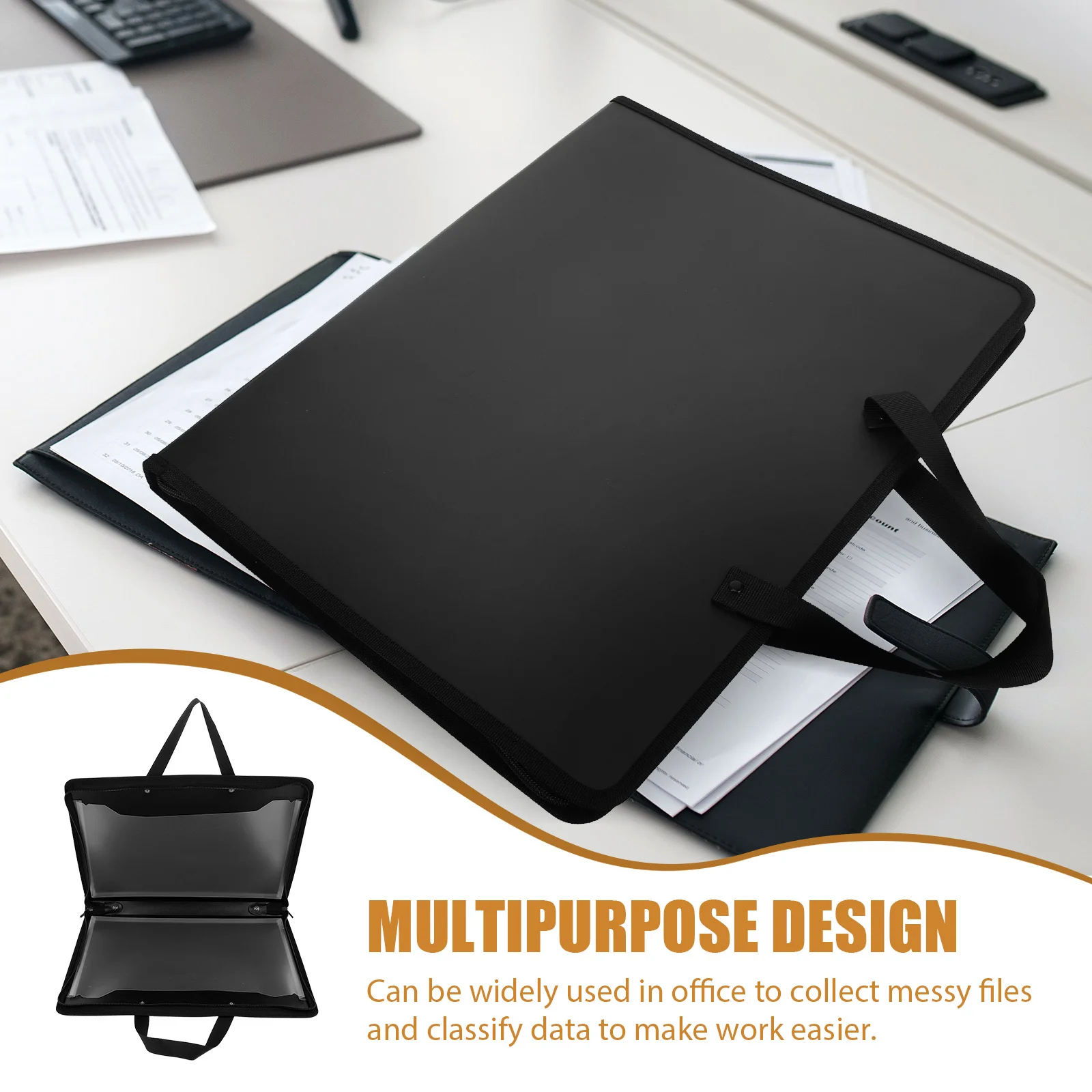 

Multipurpose Art Supplies Bag Portable Document Bag for Collecting Messy Files Classifying Data Art Portfolio Exam Paper Pouch