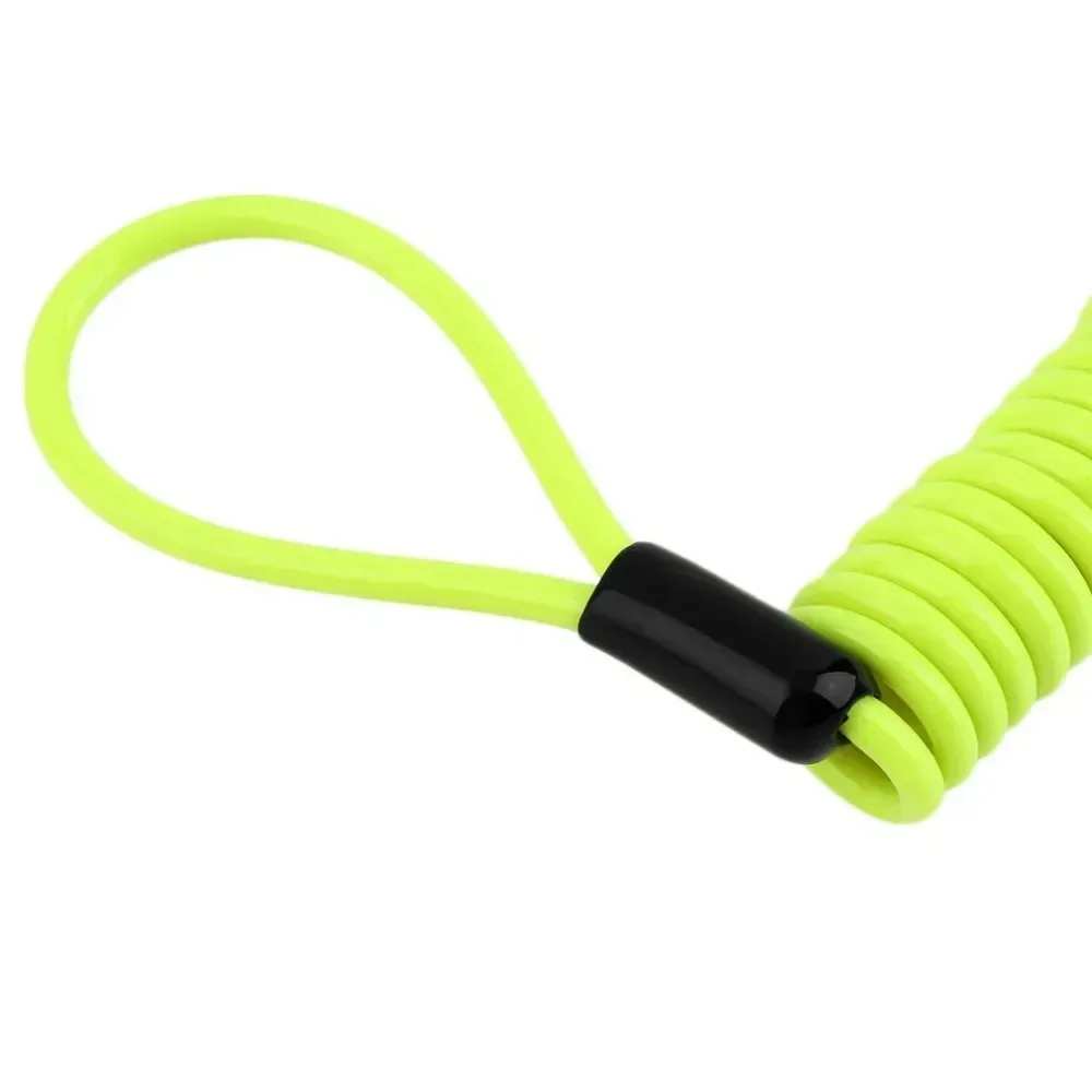 1.2M Yellow Anti-Theft Disc Lock with Rope Alarm Spring Cable Security Reminder for Motorcycle view 5