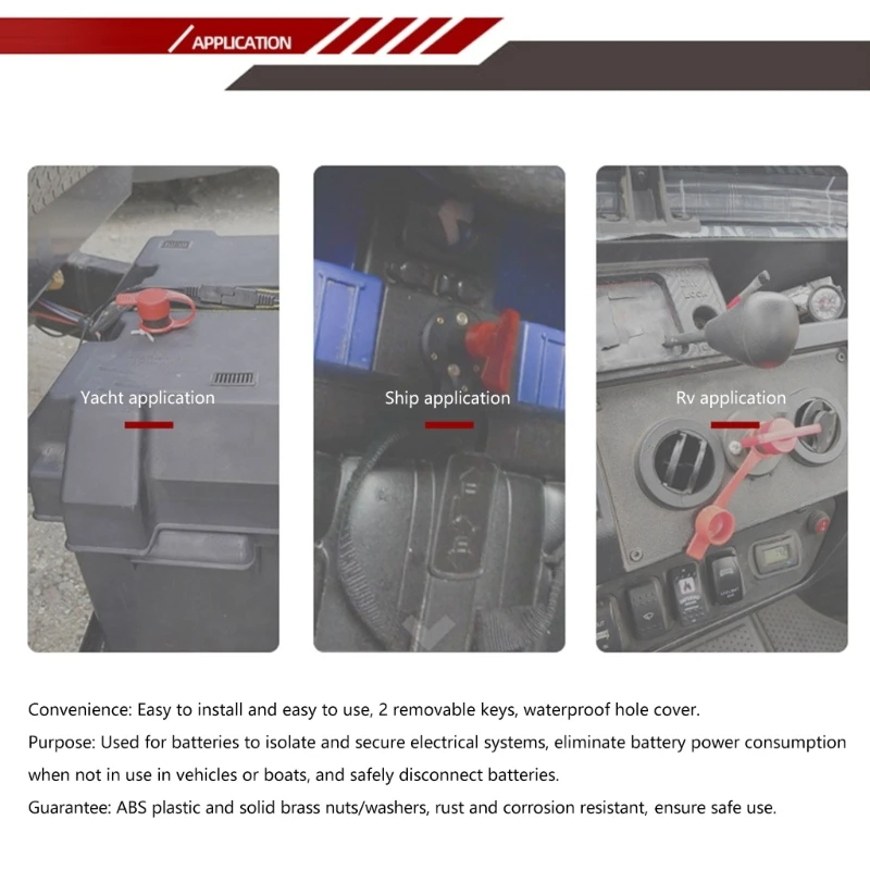 

Battery Disconnect 12V 24V 125A Continuous Battery for Boat