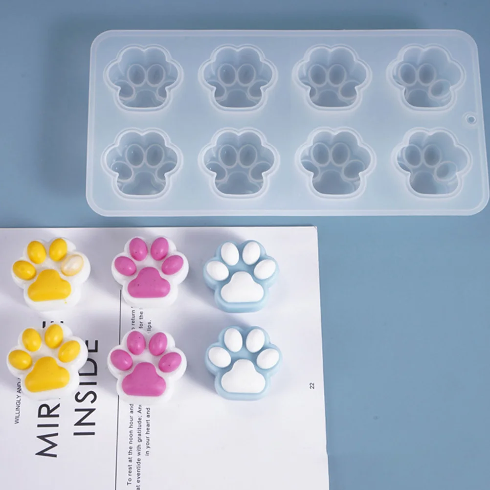 

2Pcs Cat Paw Silicone Mold 8-Grid DIY Epoxy Resin Jewelry Mold Craft Supplies Handmade Adornments DIY Supplies