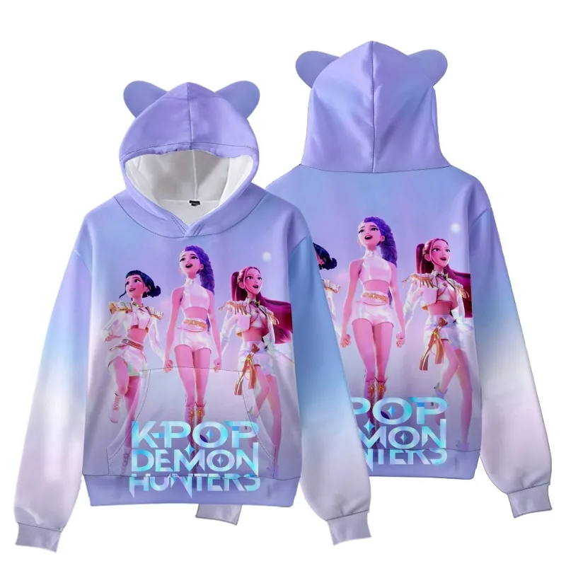 

KPops Demons Hunters Fashion Hoodie Child Printed Casual Clothing Cute Spring Autumn Hoodie Boys Girls Sweatshirt Top