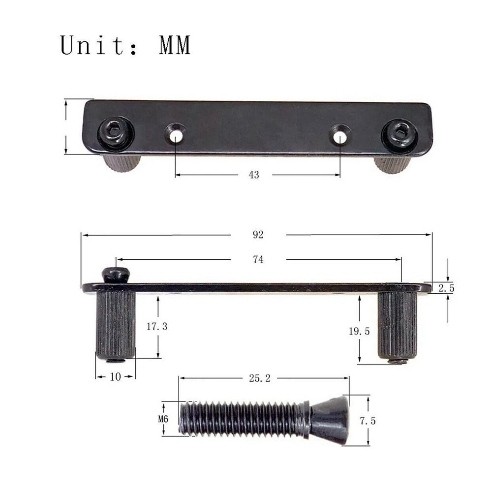 Durable Electric Guitar Bridge Lock Nut Stands Supports Assembly Luthier Tools