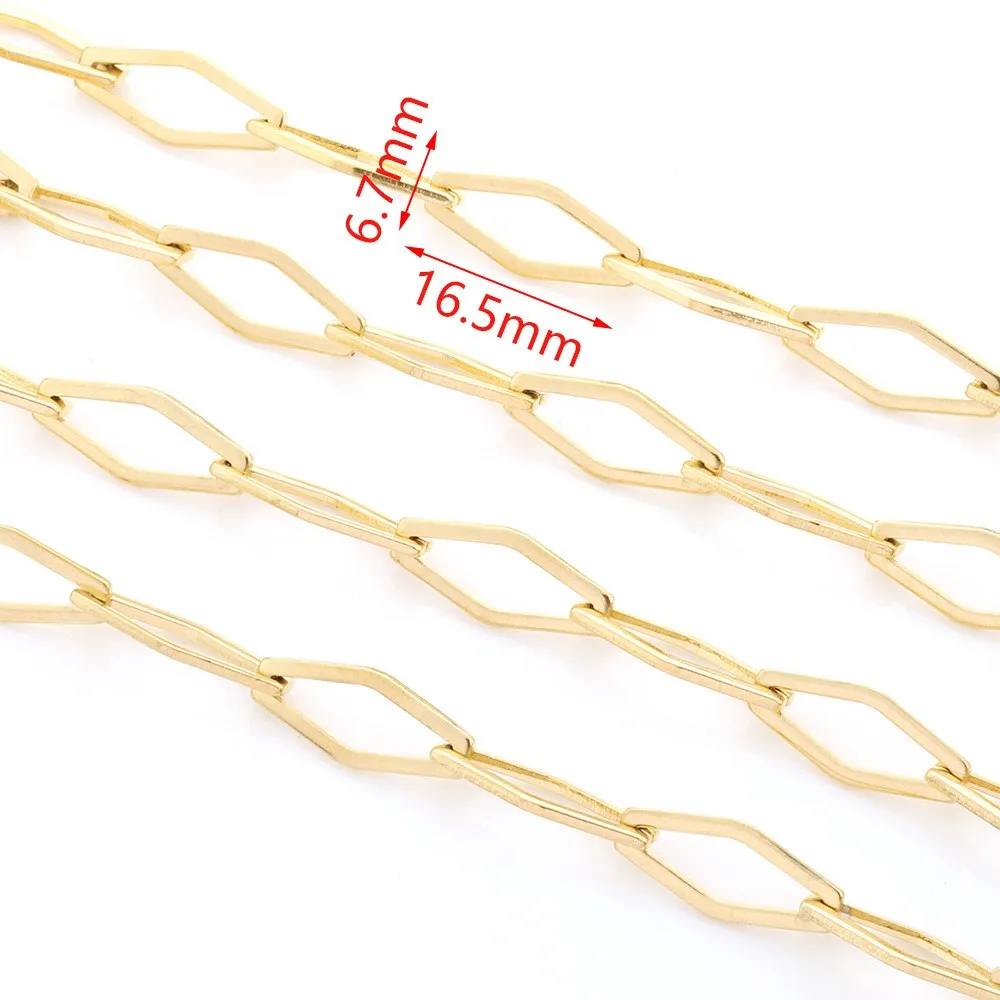 مصنع الجملة الفولاذ المقاوم للصدأ المعين سلسلة 18K PVD مطلية بالذهب لصنع المجوهرات سوار المرأة #2