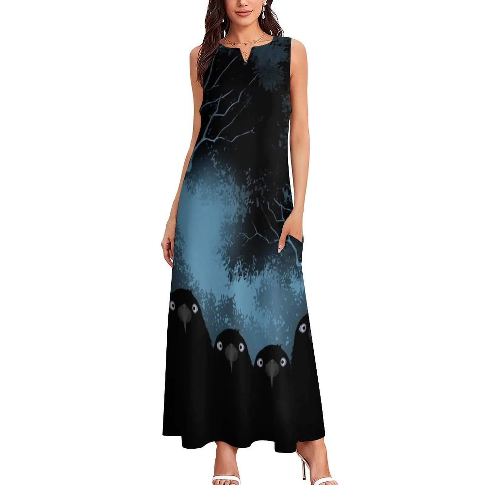 Eating Crow Long Dress elegant women