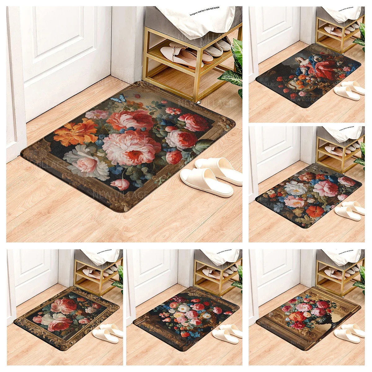 House entrance carpet Home door mat Modern Nordic style Room Bath Foot bathroom non-slip Kitchen water absorption rugs Abstract