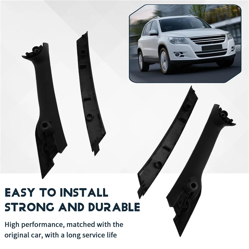 A33K-For VW Tiguan 5N MK1 2008- 2016 Interior Door Panel Grab Pull Handle Cover 5N0867179D 5N0867180D 5N0867171C 5N0867172C