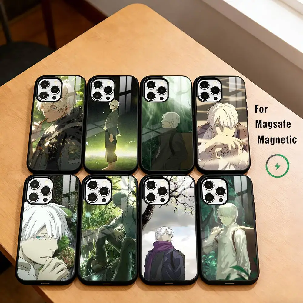 

Anime M-Mushishi G-Ginko Phone Case Magnetic For Magsafe Wireless Charging For iPhone17,16,15,14,13,12,11 Plus,Pro