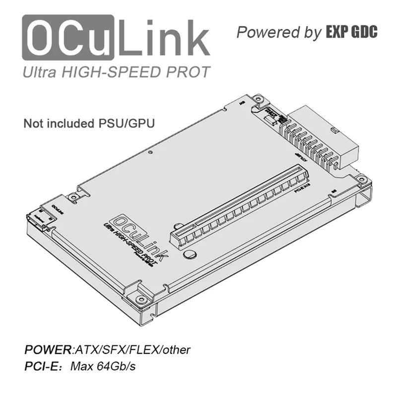 Gpu Video Card Docking Station High-Speed External Graphics Card Dock Ocup4v2 Redriver Signal Enhancement Chip Pci-E4.0 Durable