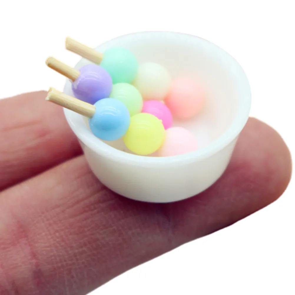

1Set Mini Dessert Decoration Resin Fake Food Snack Ornaments Tiny Kitchen Scene Home Ornament Creative Pretend Food Photo Prop
