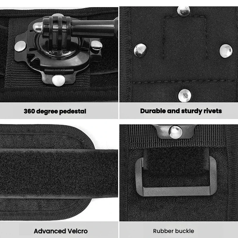 Phonepace 360度回転Goproリストストラップアームストラップマウントリストバンド（Gopro Hero 10 9 8 5 Xiaomi Yi 4K SJ4000対応）
