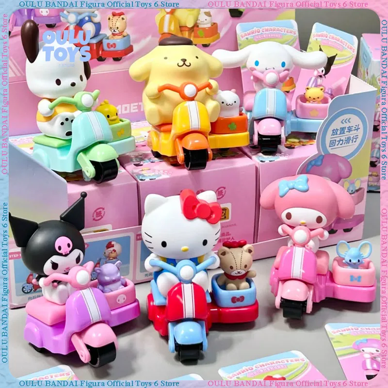 

Original Sanrio Blind Box Riding Small Motorcycle Series Mystery Boxes Cute Kawaii Figures Room Ornaments Trendy Birthday Gifts