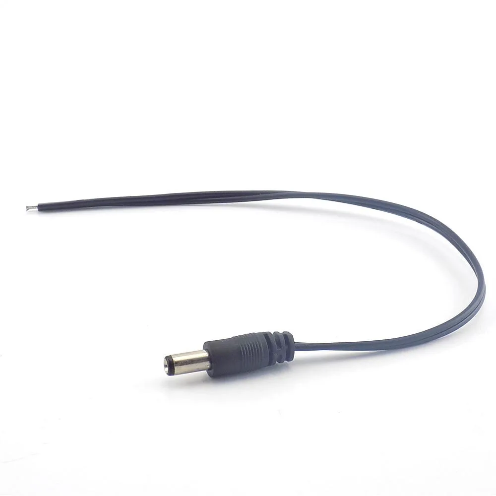 10pcs DC Power Cable DC Male Adaptor Power Supply Plug 5.5mmx2.1mm Jack Cable for CCTV Camera Security led strip light L19