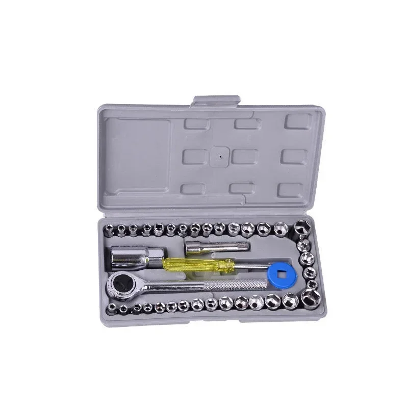 Imagem -02 - Completo Ratchet Key Sets Chave Hexagonal Socket Wrench Grupo Kit de Ferramentas da Motocicleta Oficina Ferramenta de Mão Universal 40 Pcs Profissional