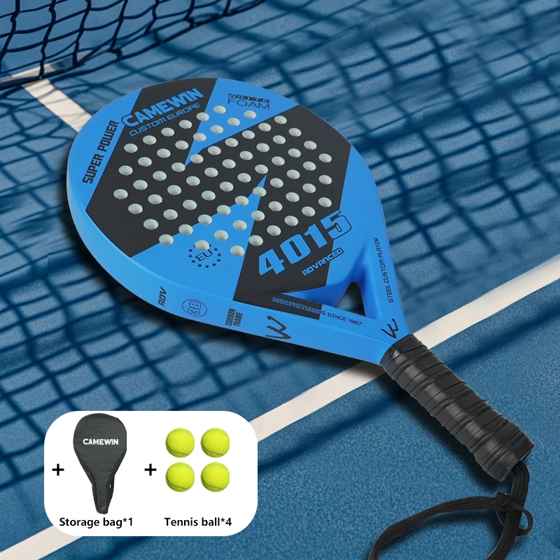 Padel Racket | Luxury Series Teardrop Padel | Flap Aerodynamics & Custom Grip Technology | Carbon with Black Eva Core | Advanced