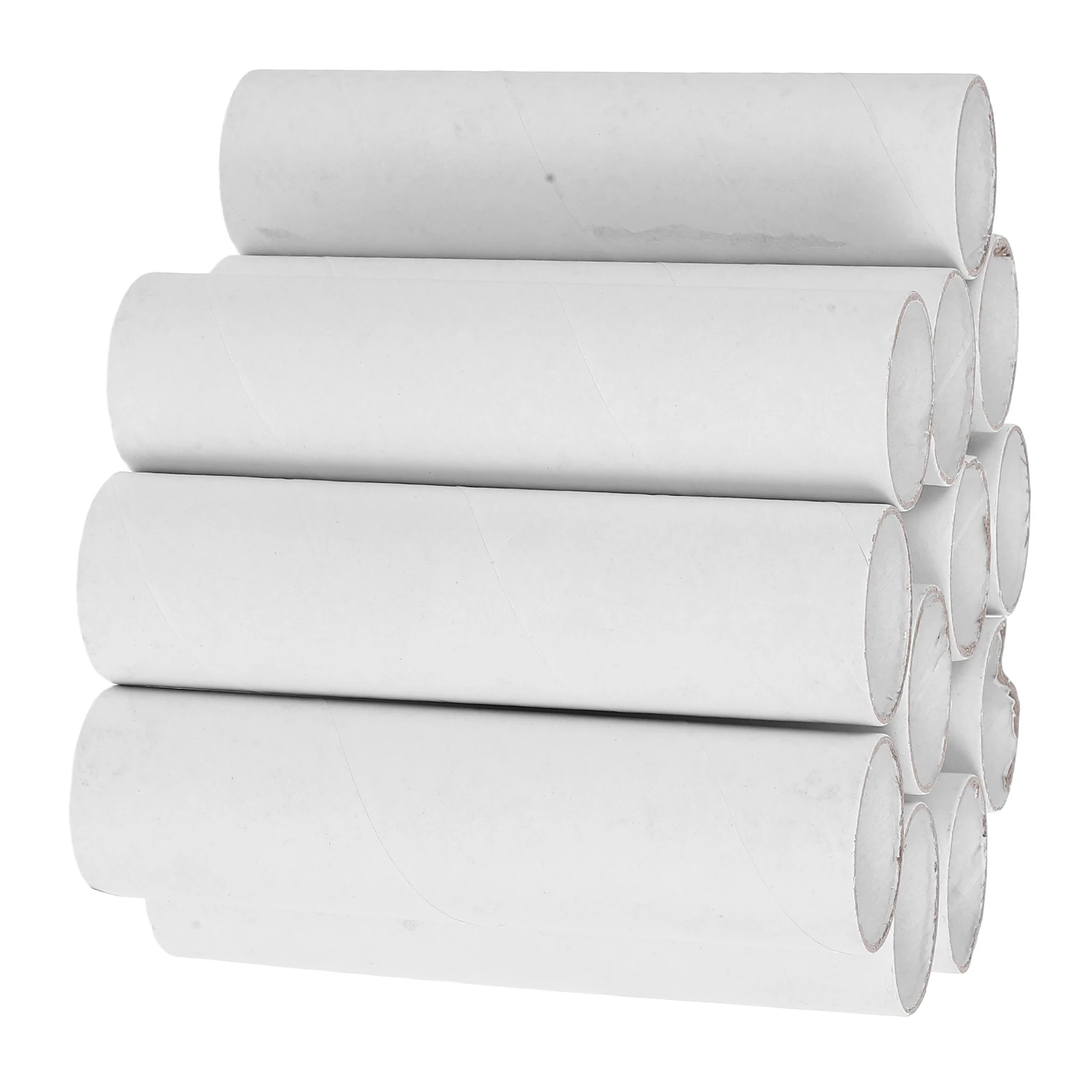 

12 Pcs Wrapping Small Diameter Cardboard Tubes Pipeline Art White Thin for Craft