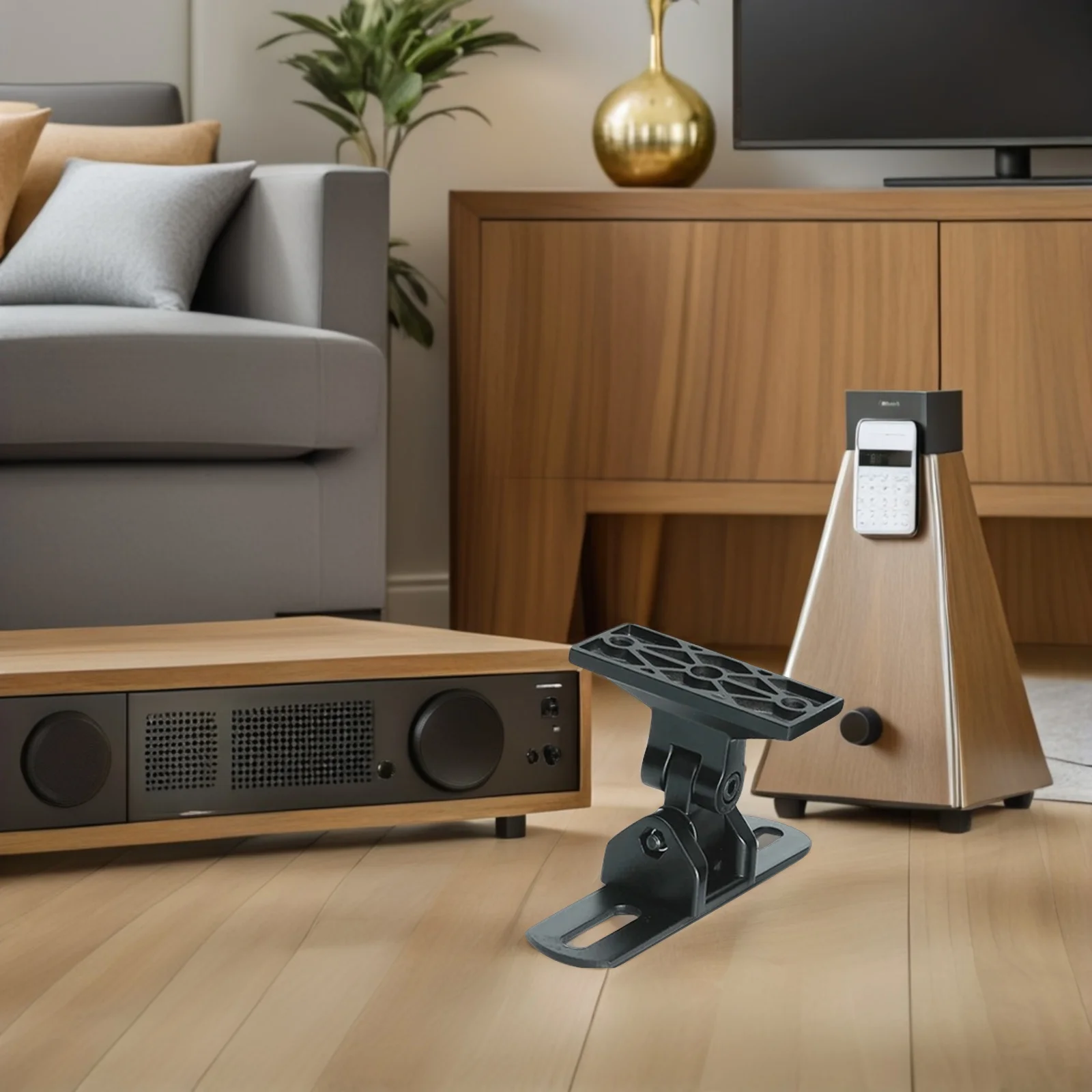 

Speaker Wall Mount Adjustable Zinc Alloy Rotatable 90 Degree Horizontal 180 Degree Vertical Rotation Center Surround Sound