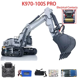 RTR Kabolite K970 100S Pro 1/14 RC Hydraulic Excavator Construction Digger Machine Smoke Remote Control Model for Adult TH20209