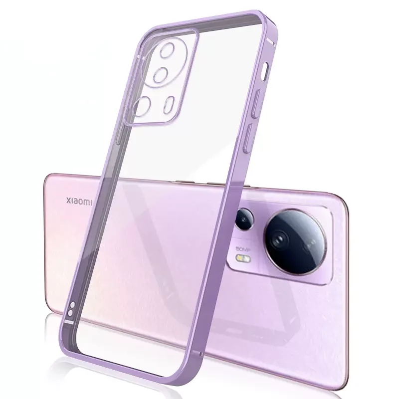 Luxury Plating Clear Case For Xiaomi MI 13 Lite 13 Pro CIVI 2 Cover Soft Silicone Shockproof Bumper For MI 13lite Cases Funda