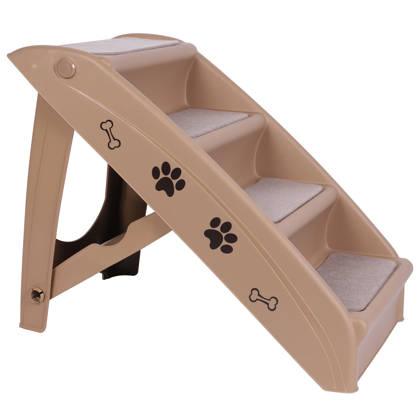 

4-Step Pet Dog Stairs Folding Cat and Dog Steps Non-Slip Dog Stairs Ramp Sofa Ladder Pet Furniture for High Bed Chair Couch Sofa