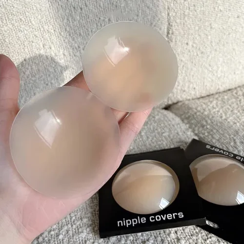 Imagen 2 del producto Cubierta de silicona para pezones para mujer, lencería reutilizable para pechos, pegatina para sujetador, almohadillas adhesivas invisibles para levantar pétalos, empanadas para el pecho