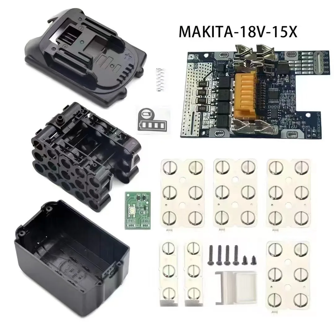 

New 15cell BL1890 Lithium-ion Battery Case for Makita 18V 9.0Ah Sticker Label PCB Charging Protection Circuit Board Housing Case