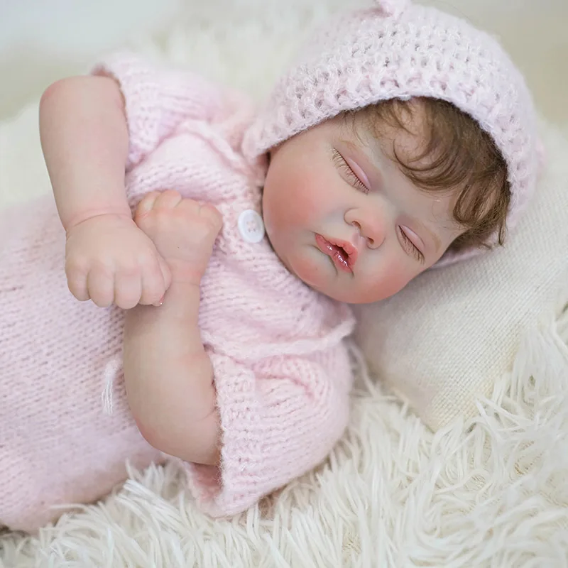 

48CM New Arrival Reborn Baby Doll Quinbee Soft Touch Newborn Sleeping Baby 3D Skin Multiple Layers Painting with Visible Veins