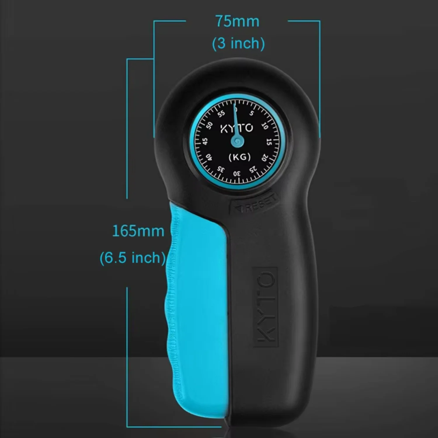 121Lb/55Kg Hand Dynamometer Grip Power Strength Measurement Meter Fitness Training Gripper Strengthener Wrist Muscle Exerciser
