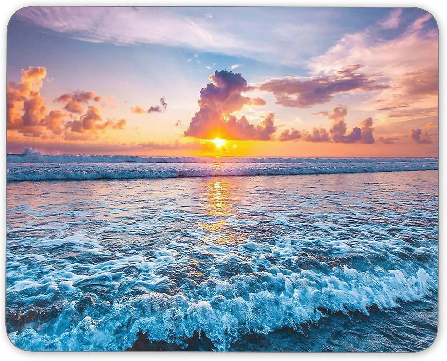 Office Mouse Pad Sunset On The Ocean, Non-Slip Natural Rubber Mouse Pad, Rectangular Gaming Mouse Pad