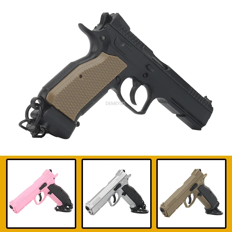 Tactical Mini Pistol Shape Keychain 92G Model Portable Key Decorations Detachable Climbing Hiking Key Ring Trend Toys Gift