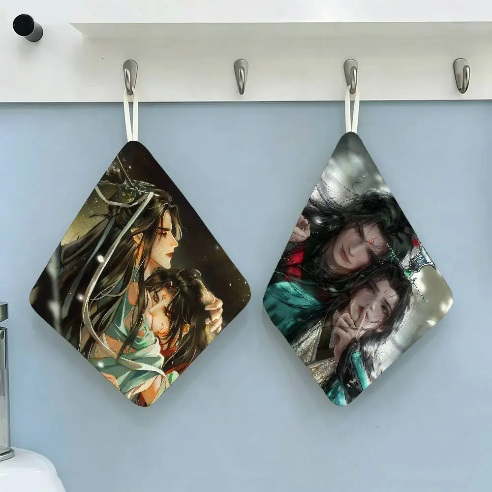 T-The Scum Villains Self-Saving System Household Hanging Towel, Polyester Cotton Hand Wiping Towel, Sturdy for Bathroom Bedroom